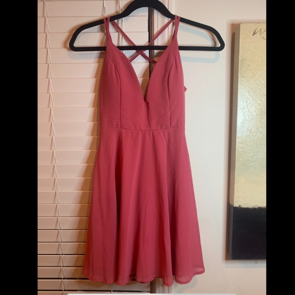 rose-pink dress